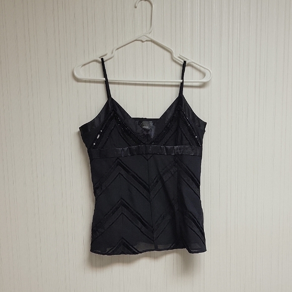 Guess Tops - Guess Y2K Black Camisole Top, Womens Large. Beaded, Lined whimsigoth fairy